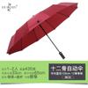 Paraguas automático de doce varillas Yujing, paraguas de negocios para hombre reforzado resistente al viento, mango alargado, doble uso para lluvia y llovizna, paraguas resistente al agua