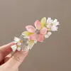 Estilo Coreano Estilo Antiguo Lirio del Valle Perla Pasador de Pelo Nuevo Estilo Chino Pinza de Resorte para Recogido Parcial en la Parte Posterior de la Cabeza Estilo Chino Dulce Tocados de la Dinastía Han