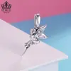 Aifula Cobre Exquisita Hada Flor Colgante Chapado en Platino Moda Hada Pulsera DIY Cuentas Venta al por Mayor Cuentas Sueltas