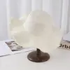 Sombrero de Sol de Paja de Ala Ancha Estilo Nuevo 2026 para Mujer, Sombrero de Playa con Protección Solar de Verano, Sombrero de Pescador de Ala Ancha Versátil Estilo Coreano para Viaje
