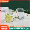 Tetera de Agua Fría Diamante Barriga Grande Taza de Diamante Transparente Vidrio de Borosilicato Alto Taza de Agua Juego de Té Traje Taza de Agua Fresca de Verano