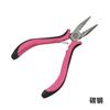 Aleación de níquel hierro caliente europea y americana mango de polvo negro de 3 agujeros alicates para extensiones de cabello mango negro rojo 3 agujeros níquel hierro no oxidado joyería alicates de punta
