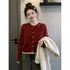 Exquisito Conjunto Estilo Chanel Otoño/Invierno 2026: Cárdigan Abrigo de Punto Suave para Mujer