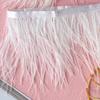 Tira de Tela de Plumas 10-13cm Borde de Tela de Pluma de Avestruz Material de Decoración para Vestido Falda de Baile Latino Cinturón de Tela Accesorios de Ropa