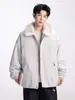 Chamarra de Plumas para Hombre Enbu Estilo Retro Americano Cuello Grande de Piel Otoño e Invierno Nuevo Estilo Gruesa Cálida Chamarra de Plumas Abrigo para Hombre