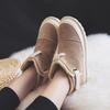 Tênis de Cano Alto de Algodão Feminino Inverno 2019 Novo Versátil Estilo Coreano Estudante Esportivo Forrado com Lã Sapatos Plataforma Botas de Algodão Quentes