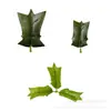 Folhas Octogonais Simuladas, Folhas de Planta Verde Simuladas de Três Pontas, Acessórios de Folha Simulada para DIY, Folhas Artificiais de Planta Verde