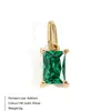 Accesorios DIY de Acero Inoxidable 6*4mm Doce Piedras de Nacimiento Colgante Piedra de Nacimiento de Diciembre Accesorios Rectangulares de Zirconia Colgante