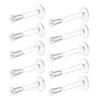 Brincos de Osso da Orelha Invisíveis para Comércio Exterior Transfronteiriço, Joias de Piercing Personalizadas para Estudantes, Piercings Labiais Transparentes, Piercings de Língua Alimentícios Anti-Descoberta Atacado