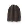 Chapéu de cashmere para outono e inverno para mulheres, estilo coreano, com padrão torcido, quente, protege as orelhas, versátil, adequado para uso pós-parto, chapéu de lã tricotado, chapéu para clima frio