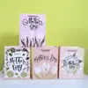 Bolsa de Regalo Blanca de Cartón para el Día de la Madre en stock Venta al por Mayor Plata Caliente 8 de Marzo Día de la Mujer Bolsa de Papel para Envolver Bolsa de Regalo para el Día de las Niñas