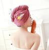 Gorro de Secado para el Cabello de Forro Polar Coral Toalla para el Cabello Toalla Envolvente para el Cabello Toalla de Secado Rápido