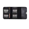 Estuche de cuero multiusos 25 en 1 juego de destornilladores para desmontar y reparar teléfonos y laptops Apple