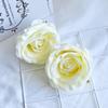 Cabeza de Rosa Simulada Hecha a Mano Accesorios de Cabeza de Flor DIY Arreglo de Boda Decoración de Flor Artificial Fabricante Transfronterizo Venta al por Mayor