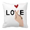 AMOR Feliz Día de San Valentín funda de almohada piel de durazno almohada funda de almohada plataforma transfronteriza suministro de fábrica zxt203