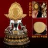 Tarjeta mide 23cm Buda de la Longevidad Xizang Adornos de Estatua de Bronce para Adoración en el Hogar Fábrica de Fabricación de Estatua de Buda de Plata Dorada Nepalí