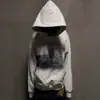 Sudadera con capucha holgada informal de personalidad, atuendo retro de moda Otoño e Invierno, Ropa urbana americana con estampado de Hip Hop europeo y americano