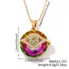 MOXI joyería nuevo artículo más vendido nicho retro simple ojo del diablo micro-incrustación collar colgante lujo ligero nicho venta al por mayor