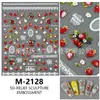 Nova Manicure Primavera Colorida Pequenas Flores Silvestres Adesivos de Alívio para Manicure Pintura a Óleo Romântica Adesivos de Unha Frescos Simples Fofos