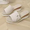 Zapatillas de Lona Transfronterizas Europeas y Americanas 2024 Talla Grande Zapatos de Mujer Verano Cuerda de Cáñamo Suela Gruesa Mezclilla Comercio Exterior Año Pendiente Venta al por Mayor Talla Grande