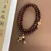 Pulseira de Contas de Sândalo Verde Material Antigo Pulseira de Sândalo Verde Multi-Voltas Estilo Mori Pulseira de Sândalo Retrô Pulseira de Estilo Étnico para Homens e Mulheres