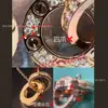 Collar de Disco Redondo Pequeño de Oro de 18 Quilates de Alta Gama con Doble Anillo y Diamantes Completos para Mujer, Colgante Tachonado de Diamantes en Oro Rosa, Cadena para Clavícula, Estilo de Nicho de Lujo Ligero