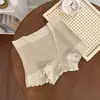 5434# Boyshorts Sem Costura com Estampa de Bolinhas Creme de Alta Elasticidade para Meninas 10A Virilha Antibacteriana Cintura Média Boyshorts