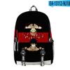 Mochila escolar ZHOUSHUHUIZHAN con impresión digital 3D a color, ideal para viajes y aulas.