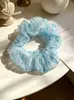 Scrunchies Dulces de Malla Colorida Organza con Pedrería Estilo Coreano Gomas para el Cabello Tienda de Joyería Fuente de Suministro Fábrica
