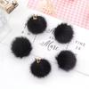 Colgante de Bola de Pelo Largo Imitación de Piel de Visón Rojo Bola Colgante Colgante Hecho a Mano DIY Cadena para Teléfono Móvil Anillo Colgante para Coche Accesorios de Joyería