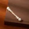 Pinza para el pelo de perlas estilo coreano para celebridades de internet para mujer, Pinza elegante para flequillo y patillas, Pinza Bb simple de alta gama al por mayor