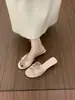 Primeiro Encontro com as Sandálias Slip-On Abertas na Ponta com Fivela de Metal Estilo Coreano para Mulheres, Novidade para o Verão 2026, Saltos Plataforma de Estilo Minimalista, Sandálias Deslumbrantes