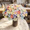 Flores de Cerâmica Jingdezhen Alta Temperatura Feitas à Mão Flores de Simulação Flores Preservadas Ornamentos Decorativos Vasos Buquês Presentes de Dia das Mães