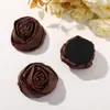 Maillard Rosa Outono e Inverno Atmosfera Couro Flor Botão DIY Doce e Picante Menina Borda Enrolada Faixa de Cabelo Acessórios de Vestuário