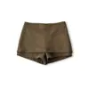 Ap25672-25 Novo Estilo de Inverno Estilo Retrô Americano Múltiplos Zíperes Culotes de Lã Largos Shorts Femininos