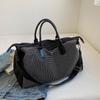 Bolsa de Viagem de Grande Capacidade Bolsa Casual Feminina Estilo Coreano com Lantejoulas e Diamantes Bolsa Esportiva para Fitness Transversal Bolsa de Bagagem de Viagem