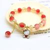 Pulsera Nueva de Moda Famosa en Internet para Estudiantes para Mujeres, Pulsera Dulce de Dibujos Animados de Cristal Transparente Hielo