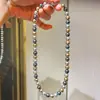 Set de Pulsera y Collar de Perlas Shijia de Color Mixto Gris Maillard para Café de Alta Calidad