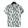 2024 comercio exterior transfronterizo nuevo europeo y americano para hombre talla grande casual personalidad impresión digital 3D manga corta camisa ropa de hombre