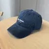 Circunferencia de Cabeza Grande Algodón Lavado Desgastado Bordado de Letras Gorra de Béisbol Mujer Calle Versátil Ala Ancha Hace la Cara Más Pequeña Gorra Pico de Pato Hombre