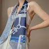 Bufanda larga de seda para mujer, nuevo modelo 2026, versátil para primavera y otoño, se puede combinar con blusas, cinta para la cabeza estrecha, cinturón, bufanda, con un toque de alta gama