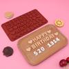 Feliz Cumpleaños Letra Inglesa Molde de Silicona para Chocolate Molde de Pegamento para el Hogar Molde para Pastel para Hornear Molde para Galletas