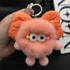 Nuevo y lindo conejo Rex de peluche con forma de lazo, bola de carbón, colgante para bolso escolar, llavero colgante para coche o muñeca.