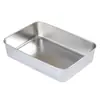 Contenedor de Acero Inoxidable para Alimentos con Tapa Cuadrado Lonchera Almacenamiento en Refrigerador Preparación para Olla Caliente Lonchera para Exteriores Caja Cuadrada Pequeña Regalo