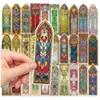 30 Peças de Marcadores de Livro da Série Igreja Barroca Pintados com Estampagem a Quente Material DIY Base de Papel Decorativa