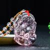 Alta calidad natural rosa cristal zorro hada cadena para suéter joyería linda mujeres color collar cadena para suéter cadena al por mayor