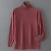 Baicai Rong Suéter Nuevo de Lana Pura Otoño/Invierno para Hombre Cuello Solapa Tejido de Punto Negocios Casual Simple Capa Base de Punto