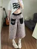 Shorts de Mezclilla Veraniegos Estilo Retro Americano para Mujer, Nuevo Estilo de Verano, Corte Holgado, Dobladillo Curvo, Pantalones de Largo Medio Adelgazantes para Ir al Trabajo