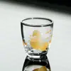Taza de té de vidrio Riqueza sin preocupaciones, Año del Caballo Alto Borosilicato Kung Fu Set de té Taza pequeña para invitados, Taza individual