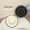 Sombrero de Paja Clásico de Perlas Hepburn para Niños Verano Nuevo Ala Grande Sombrilla Protector Solar Niñas Sombrilla Playa Bebé Sombrero de Paja